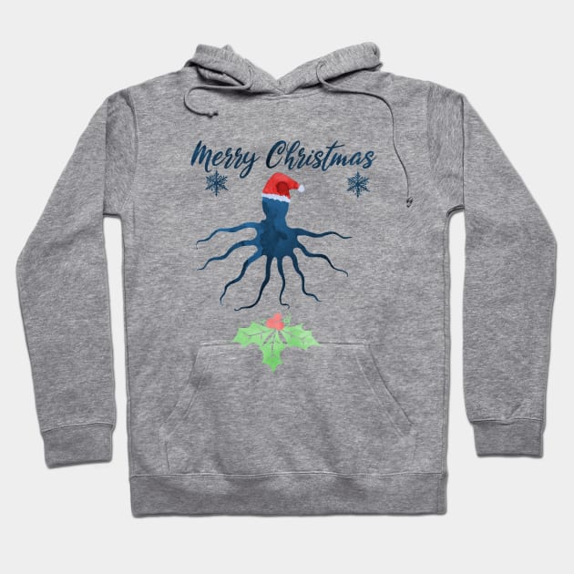 Christmas Octopus Hoodie by TheJollyMarten